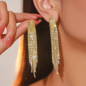 Juego de pendientes de gota de latón de lujo, pendientes finos brillantes de estilo Vintage, fábrica de joyas, pendientes directamente coloridos para regalos de fiesta - Product Image 4