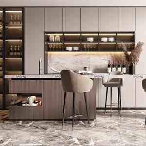 Customizable Modern <b>Kitchen</b> <b>Furniture</b> Set with Sturdy Cabinets and Granite Countertops Free Design Included - Product Image 1