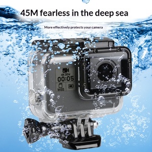 Boîtier étanche pour plongée pour <span class=keywords><strong>GoPro</strong></span> Hero <span class=keywords><strong>7</strong></span> 6 5 <span class=keywords><strong>Black</strong></span>, 45M, avec écran tactile et fixation à dégagement rapide, vente en gros - Product Image 4