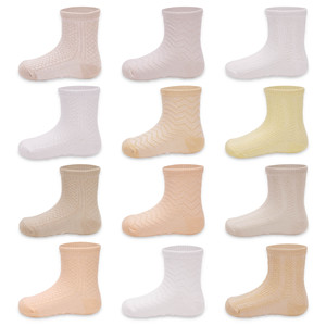 Meias infantis antiderrapantes respiráveis, meias de malha para bebês, meninos e meninas - Product Image 1