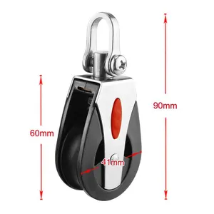 Single pulley rope clamp rotating bearing pulley ship sailboat pilates equipment special accessories