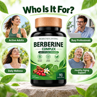 Complexe de berbérine, complément alimentaire avec cannelle de Ceylan, 90 capsules végétales, soutien digestif, immunitaire et bien-être quotidien