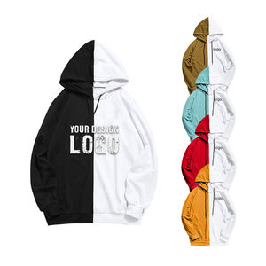 Sweat à capuche homme de haute qualité, style patchwork, coupe ajustée et décontractée, pour le streetwear, le hip-hop, la gym, le jogging et le sport, effet délavé - Product Image 6