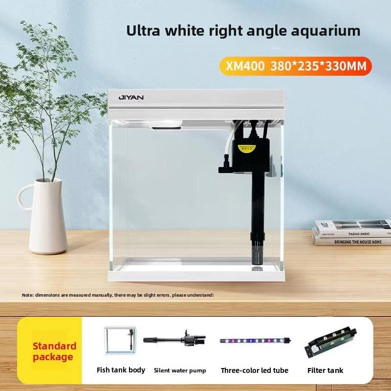 Ultra white right angle aquarium xm400