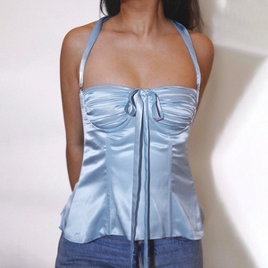 Top Corto Estivo da Donna con Scollo all'Americana e Fiocco Frontale, Nuovi Arrivi 2026, Top Canotta Sexy - Product Image 2