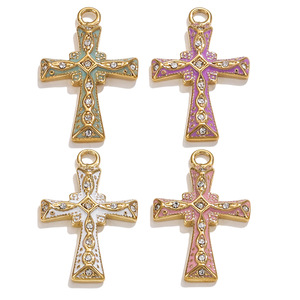 Бестон высокое качество эмаль позолоченные подвески оптом из нержавеющей стали крест ювелирные изделия для мужчин и женщин - Product Image 3