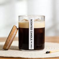 Venta al por Mayor de Velas Aromáticas Navideñas, Velas de Aromaterapia con Aroma a Café, Decoración Ecológica para el Hogar, Vela de Lujo de Cera de Soja Personalizada