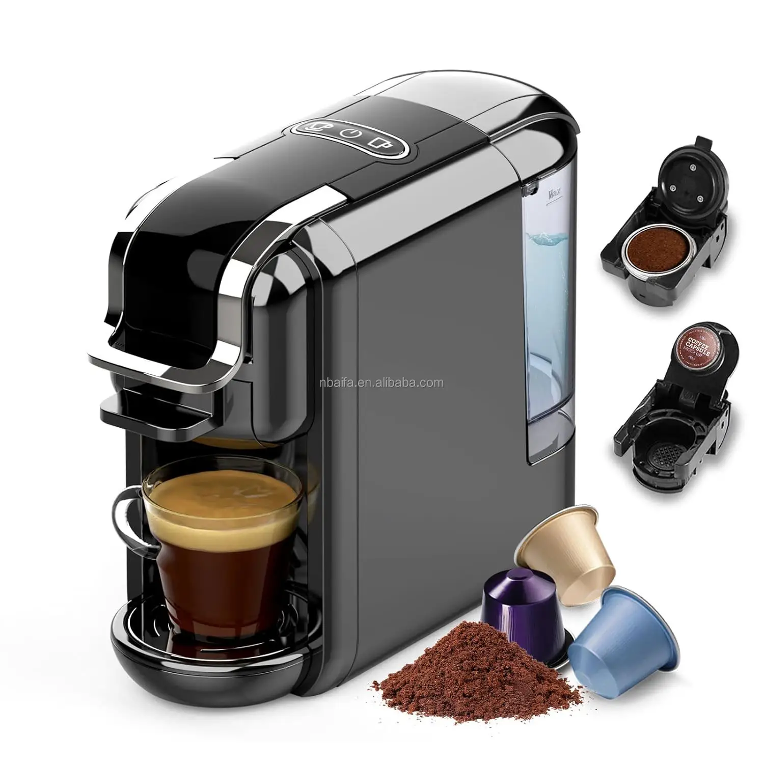 Aifa viên nang bột cà phê 2 trong 1 máy pha cà phê 20 thanh viên nang tương thích viên nang/bột cà phê hệ thống sưởi ấm nhanh
