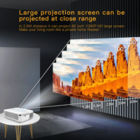 Nouveau projecteur portable X1 Android Full HD 1080P LCD, haut de gamme 2026, avec haut-parleurs intégrés, pour usage professionnel et éducatif, Wi-Fi 5G