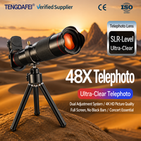 Obiettivo Teleobiettivo Universale 48X per Smartphone con Treppiede Leggero per Viaggi, Vlogging all'Aperto, Creatori di Contenuti - Vendita all'Ingrosso Diretta dalla Fabbrica