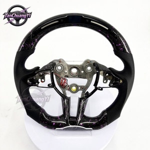 Volant de voiture en fibre de carbone forgée personnalisé, vente chaude, avec LED pour I20/I30n/N 2021 - Product Image 1