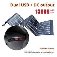 Panneau solaire pliable haute efficacité pour téléphone portable 2024, 30W 40W 50W, sac de charge bleu ETFE, fabriqué à Shenzhen, Chine
