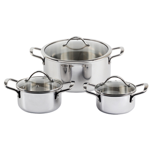 Induction Compatible Minimalist Design Stainless Steel Soup Pot with Glass Lid - Product Image 6