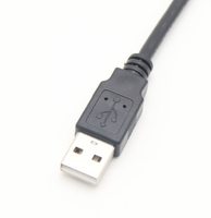 Câble d'extension coaxial USB 2.0 AM vers AF personnalisé avec gaine en PVC et fixation par vis pour microphone/haut-parleur/moniteur