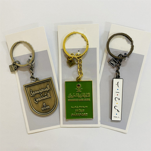 Llavero de Lujo Personalizado de Metal Esmaltado Estilo Saudí con Logotipo y Tarjeta de Papel - Product Image 2