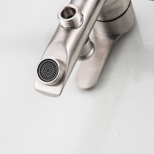 ก๊อกน้ำฝักบัวสามทางสแตนเลส 304 แกนวาล์วเซรามิกติดผนังวาล์วผสมร้อนเย็นหัวฝักบัวทรงกลม - Product Image 2