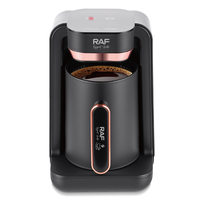 Machine à café RAF 300 ml 500 W avec chauffage NTC, multi-usages (café, eau, lait), facile à nettoyer, compacte, pour la cuisine R.158