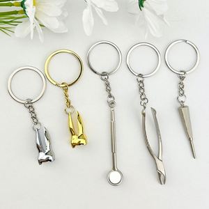SY2827 Creative <b>Mini</b> Dental Molar Tooth Shaped Keychain Teeth Metal Key Chains Dental Promotional Gifts Dentist Keychain - Product Image 4