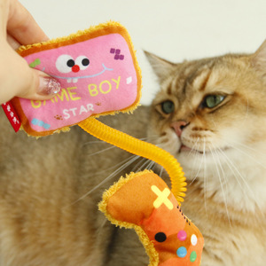 Juguete personalizado para gatos respetuoso con el medio ambiente hecho de alambre de teléfono, juguete de peluche de hierba gatera con campana, suministros para mascotas adecuados para perros y gatos. - Product Image 2