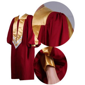 Túnicas Religiosas Personalizadas para Pastor, Coro, Hymnología, Cosplay, Atuendo Festivo Unisex de Fibra de Poliéster Rojo y Azul, Venta Directa de Fábrica - Product Image 3