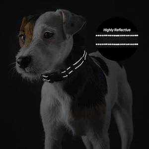 Collares para mascotas con relleno suave reflectante, nailon transpirable, logotipo personalizado, Collar de perro de nailon de seguridad ajustable - Product Image 4