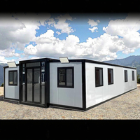 Maison conteneur préfabriquée en acier isolé, extensible, 20 pieds, 40 pieds, villa portable