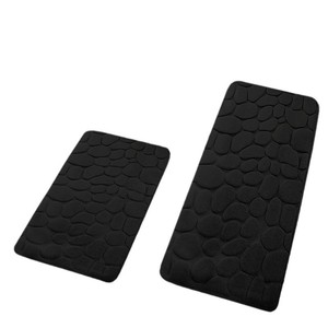 Ensemble de tapis de salle de bain en corail polaire Cangming, 3 pièces, antidérapant, couleur unie, style minimaliste, tapis de sol pour toilettes - Product Image 5