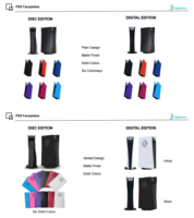 Façades de Remplacement Multicolores pour Console PS5, Compatibles Éditions Disque et Numérique, Coques Latérales de Protection pour PlayStation 5