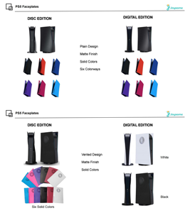 Façades de Remplacement Multicolores pour Console <span class=keywords><strong>PS5</strong></span>, Compatibles Éditions Disque et Numérique, Coques Latérales de Protection pour PlayStation 5 - Product Image 5