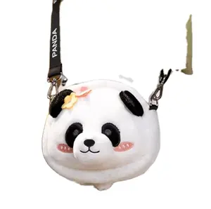 CE/ASTM 2024 Neu-Trend Individuelle niedliche Panda-Tasche Plüschtiere gesäßtickige Tierspielzeuge Plushies modische Tasche für Mädchen