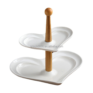 Plato de Gres <span class=keywords><strong>en</strong></span> Forma de Corazón 2022, Vajilla <span class=keywords><strong>Romántica</strong></span> <span class=keywords><strong>para</strong></span> <span class=keywords><strong>Cena</strong></span>, Plato de Servir de <span class=keywords><strong>Dos</strong></span> Niveles <span class=keywords><strong>en</strong></span> Forma de Corazón, Decoración de Bodas, Bandeja <span class=keywords><strong>para</strong></span> Postres - Product Image 1