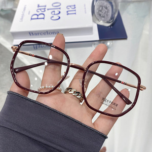 8066 chống ánh sáng màu xanh kính máy tính Unisex thương hiệu thời trang PC vuông rắn kim cương hình dạng khuôn mặt cận thị kính - Product Image 3