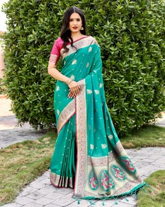 Saree en soie Kanjivaram de concepteur d'approvisionnement direct d'usine pour les femmes vêtements de fête disponibles à un prix abordable - Product Image 3