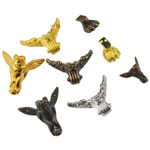 Antique Style Angel Lizard Feet Zinc Alloy <b>Corner</b> Decorative Box Base For Jewelry Storage Living Room Use - Product Image 5