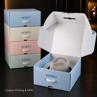 Cajas de Embalaje al por Mayor SIMEI, Caja de Regalo para Sombreros con Asa, Caja Rígida con Logotipo Personalizado para Almacenamiento de Sombreros Fedora