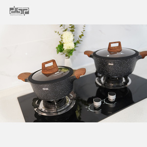 Dsp Dansong Maifan Stone Non Stick <b>Pan</b> Set 4 Piece Cookware With Wooden <b>Handles</b> For Frying And Soup - Product Image 2