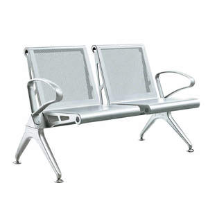 Chaise de réception moderne 3 places en acier inoxydable pour les espaces publics-pour les écoles en plein air, les hôpitaux, les aéroports et les ateliers - Product Image 4