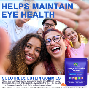 SOLOTREE Gomitas de Luteína, Suplementos de Vitaminas <span class=keywords><strong>y</strong></span> Minerales para la Vista, Sabor a Arándano, 8 mg de Zeaxantina, 40 mg de Luteína, Gomitas para la Salud Ocular - Product Image 6