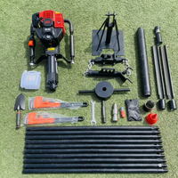 Foreuse à carottage diamanté portable de 15 mètres de profondeur à moteur essence avec diamètre de forage de 50 mm (équipée de composants d'engrenage)