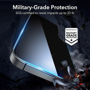 Protection d'écran en verre trempé 2.5D ultra-fin 9H <span class=keywords><strong>de</strong></span> qualité supérieure pour 16 <span class=keywords><strong>Pro</strong></span> Max, kit plateau anti-poussière pour téléphone portable - Offre Spéciale - Product Image 2