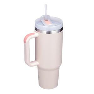 Taza de viaje de graduación sin BPA de 40oz, vaso térmico al vacío de acero inoxidable de doble pared, ecológico con tapa con asa y pajita - Product Image 5