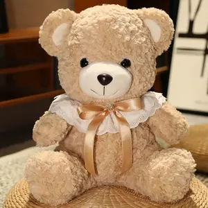 Custom Cute Cartoon Smile Bear Plush Baby Toy Doll Kawaii Bear Stuffed Animal Gift
