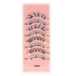 Lot de 4 paires de <span class=keywords><strong>faux</strong></span> <span class=keywords><strong>cils</strong></span> <span class=keywords><strong>magnétiques</strong></span> avec pince, <span class=keywords><strong>cils</strong></span> recourbés, fins et épais, sans logo - Product Image 5