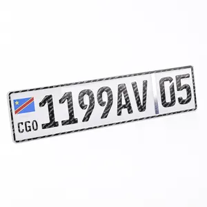 Custom 52*11cm African Zambia Car Plate South Africa Vehicle Embossed License Plate Congo Number Plates