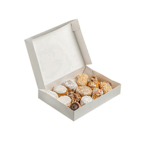 Boîte à cupcakes à emporter, personnalisée, imprimée en couleur, pliable, boîte à beignets en papier avec fenêtre, 6 pièces