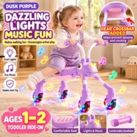 Nouvelle trottinette Mantis pour enfants et draisienne pour bébés de 1 à 3 ans, trotteur à quatre roues anti-retournement en plastique avec lumières et musique
