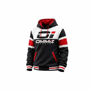 Proveedor Directo al por Mayor OMMiZ INDUSTRY Sudadera con Capucha de Algodón Denim de Diseño Pesado con Estampado de Letras y Arañas 1.1 1 - Product Image 1