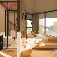 Maison de yourte extérieure Tente de glamping Safari Lodge de luxe Tente de glamping avec toilettes