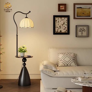Dropshipping Shopify LED <b>Floor</b> <b>Lamp</b> With Storage Shelf Fabric <b>Shade</b> Iron Frame High CRI 95 Reading <b>Lamp</b> <b>For</b> Living Room Bedroom - Product Image 6