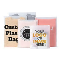 Logo de marque imprimé personnalisé blanc mat givré Ldpe PP fermeture éclair joint zip-lock fermeture éclair sacs d'emballage en plastique pour vêtements sous-vêtements